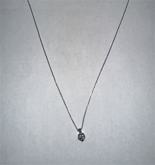 Collana Domar in Oro bianco Diamante 0.03 Ct COOR-343-280 - COOR-343-280